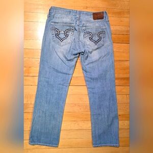 Big Star Remy Crop Low Rise Fit 26 (28 X 26) Women's Denim Jeans Light Wash